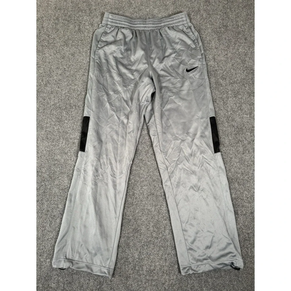NikePants Mens Medium Gray Dri Fit Basketball Gym Training Sweatpants 30